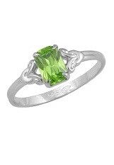 very nice small rectangle August baby birthstone ring